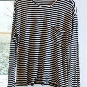 Ophelia Roe long sleeve striped shirt medium